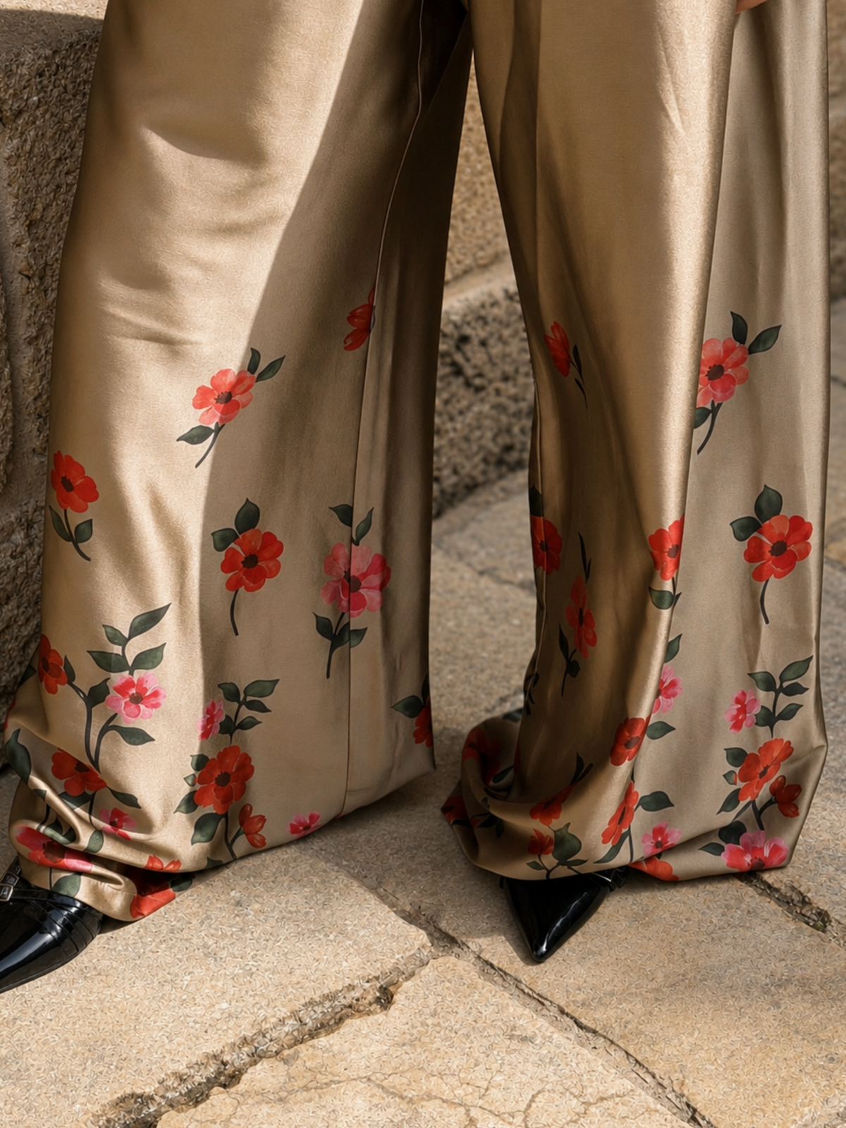 NOIR Pant – Golden Bloom Print