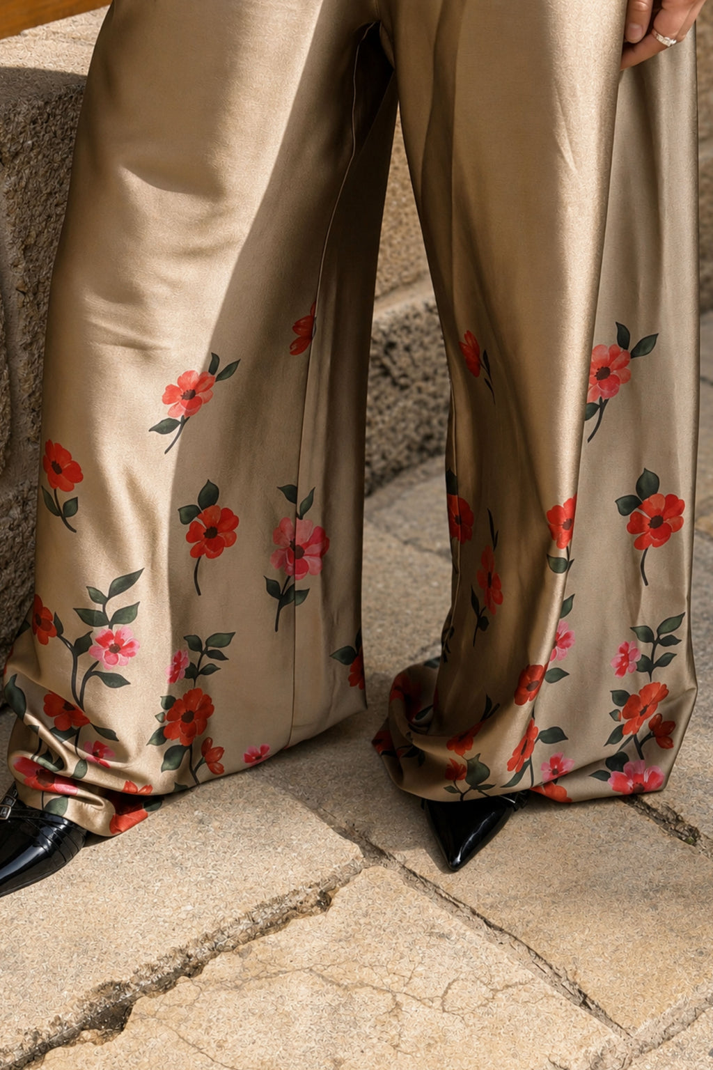 NOIR Pant – Golden Bloom Print