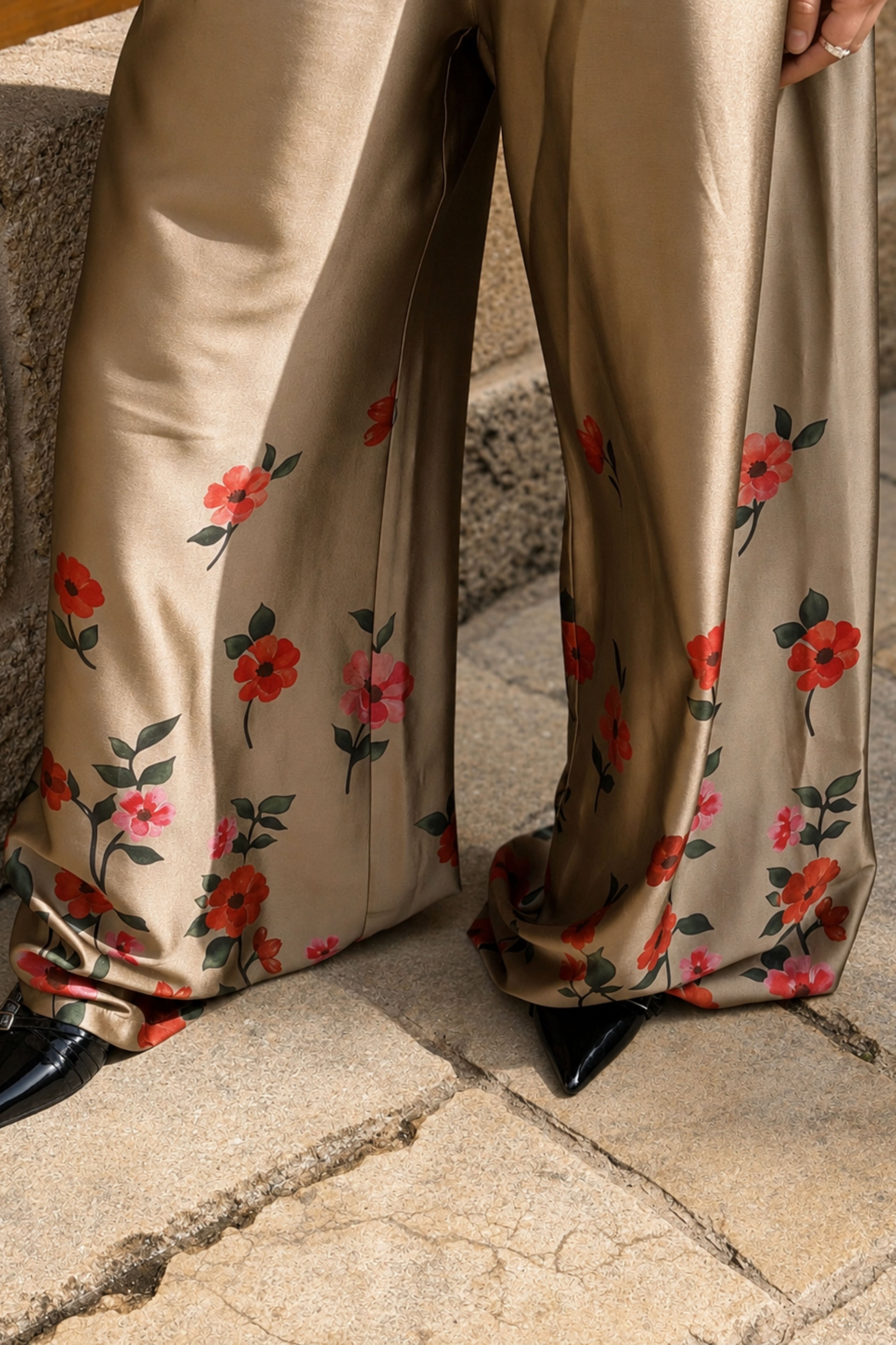 NOIR Pant – Golden Bloom Print