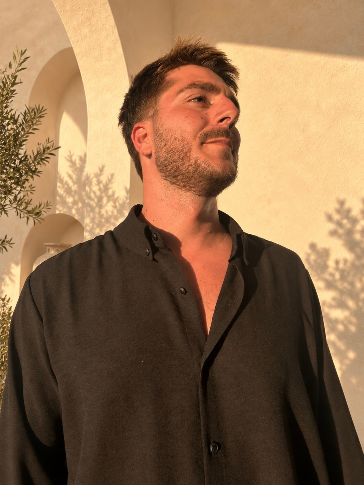 NOIR Chemise — Black Linen