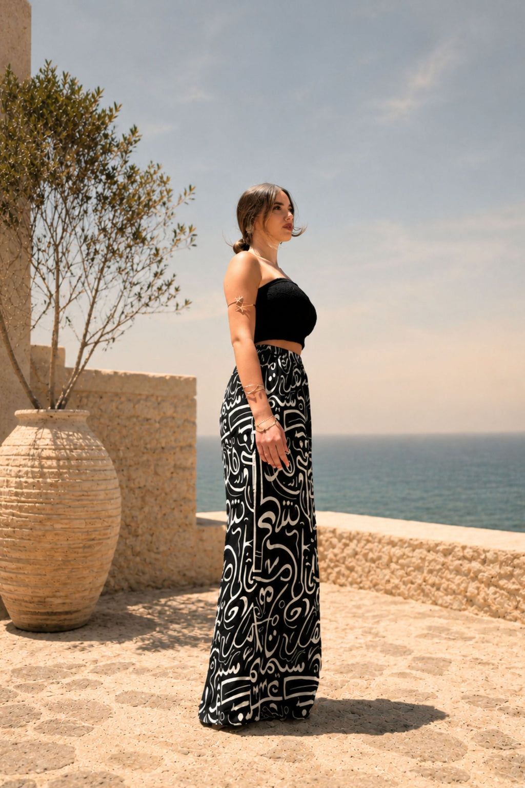 Cipher — Black Printed Pants