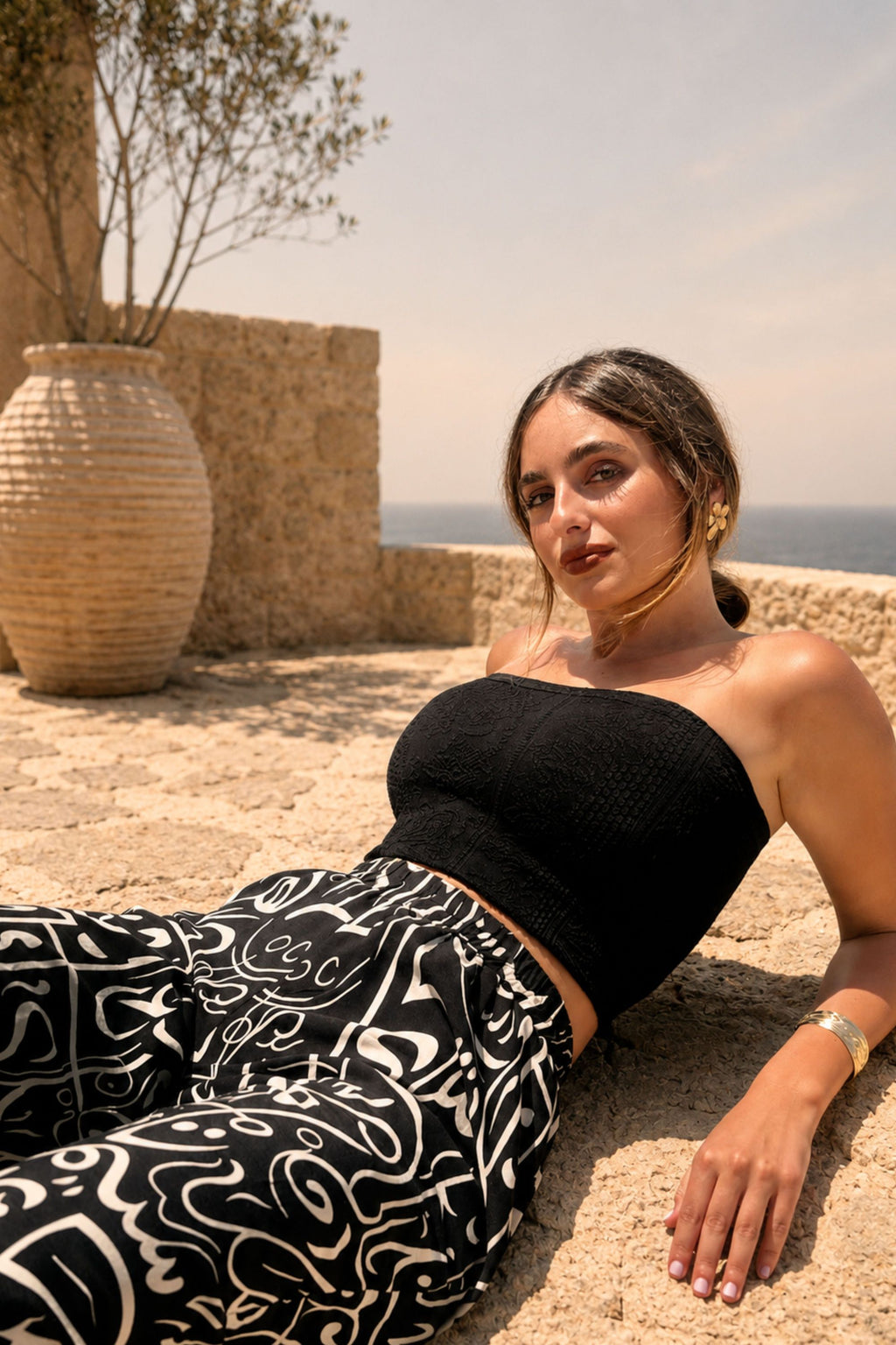 Cipher — Black Printed Pants