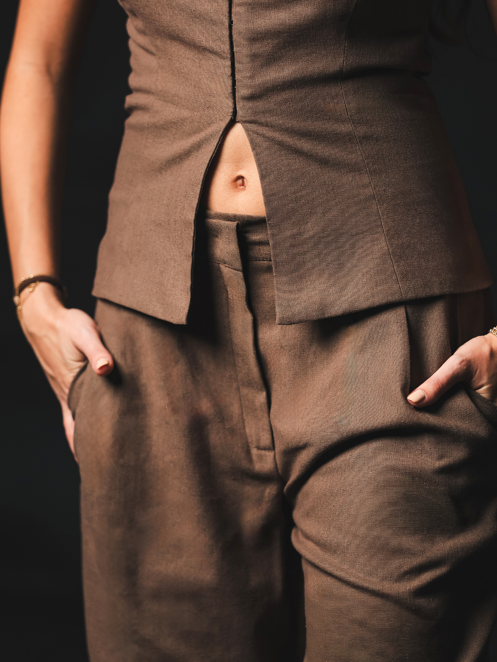 Terra — Brown Linen Set
