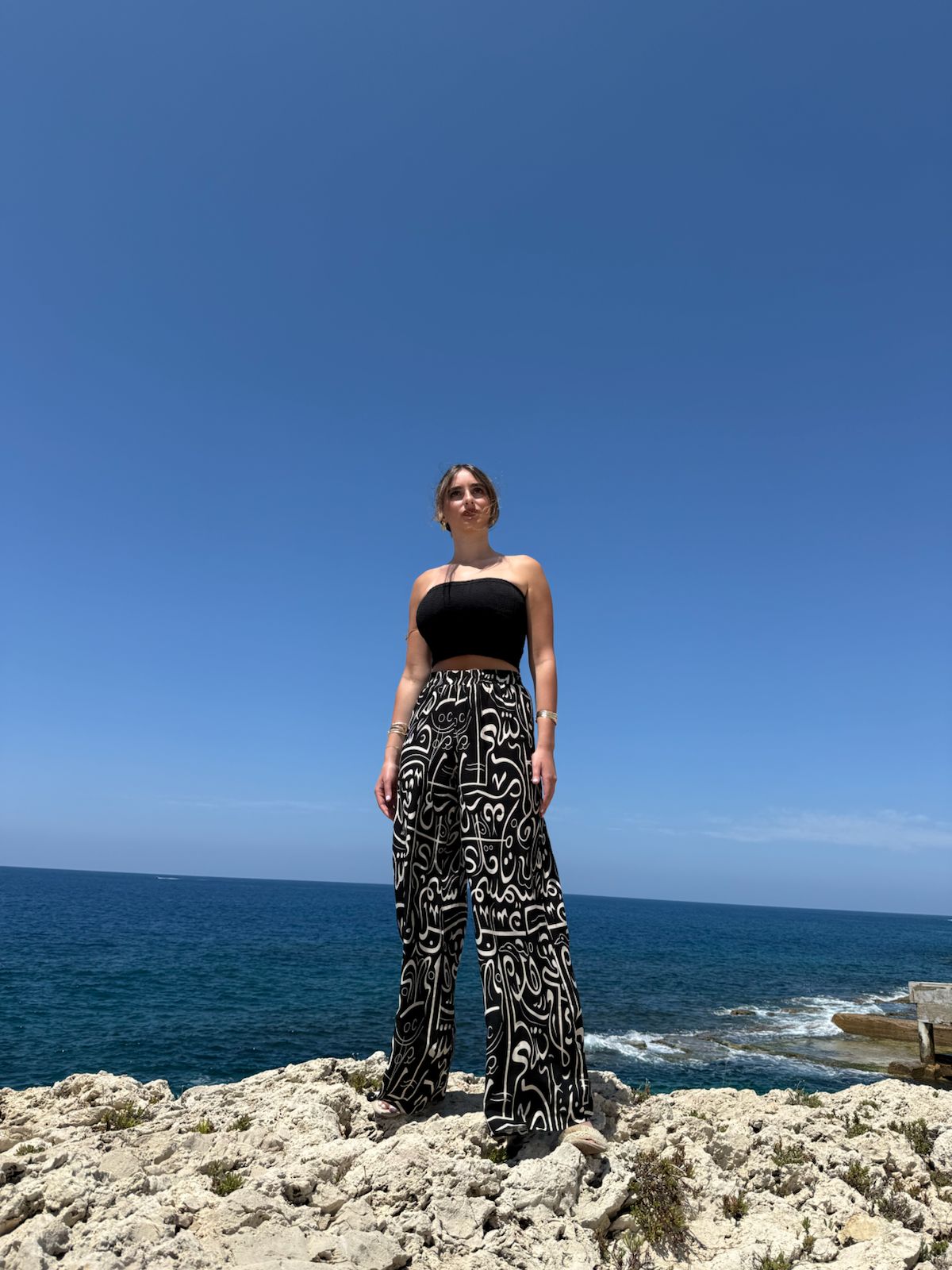 Cipher — Black Printed Pants