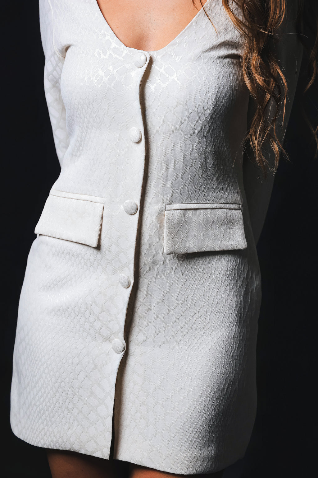 Éclat — White Leather Dress