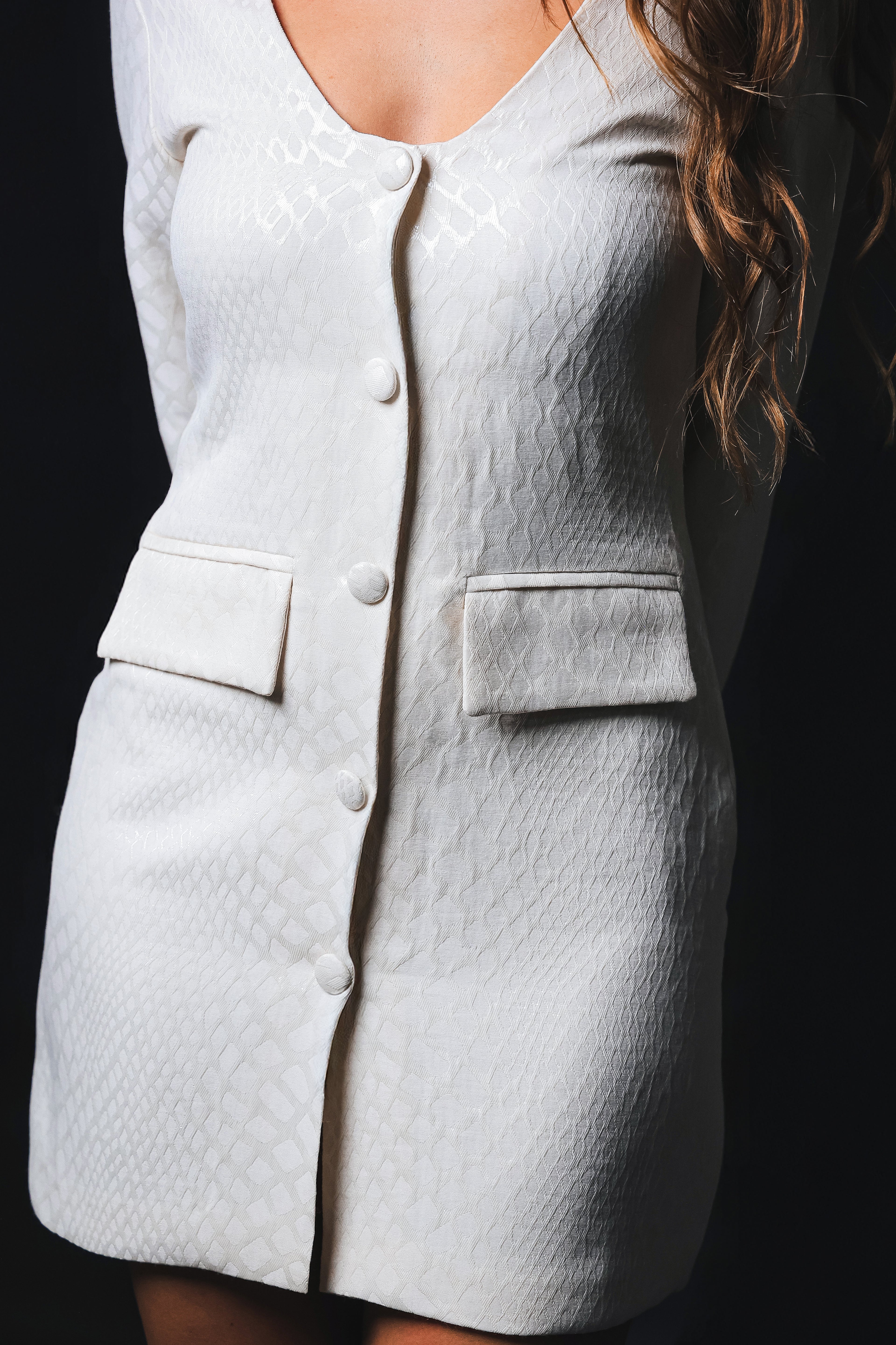 Éclat — White Leather Dress