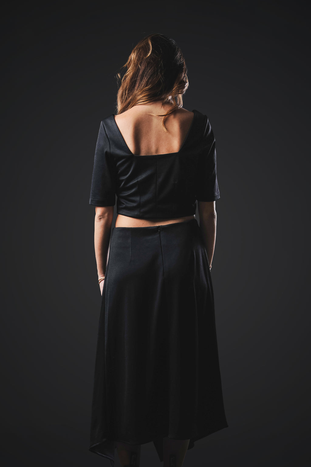 Lunara — Black Skirt Set