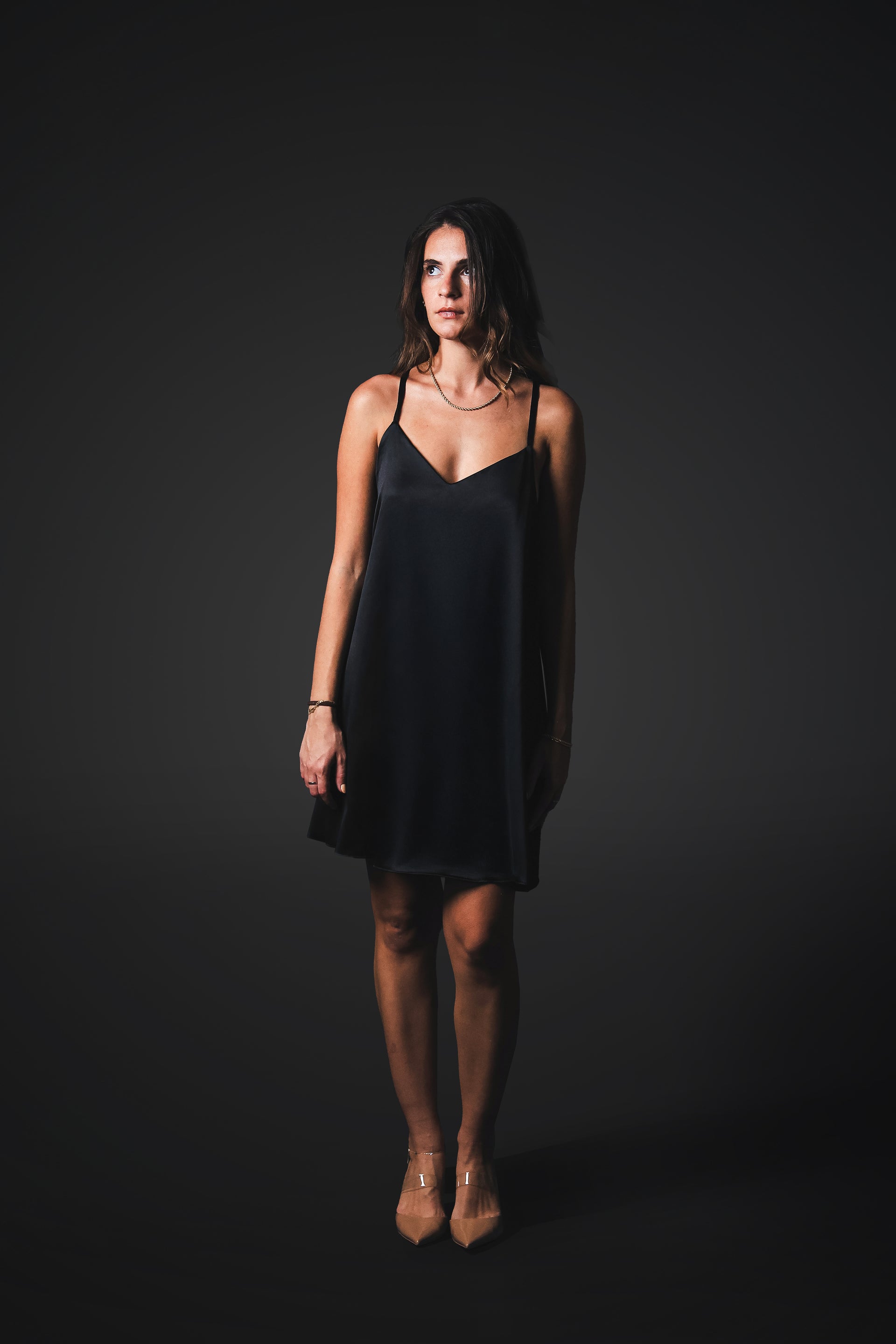 knee length dresses for ladies The SIRENA Silk Mini Dress main image 1